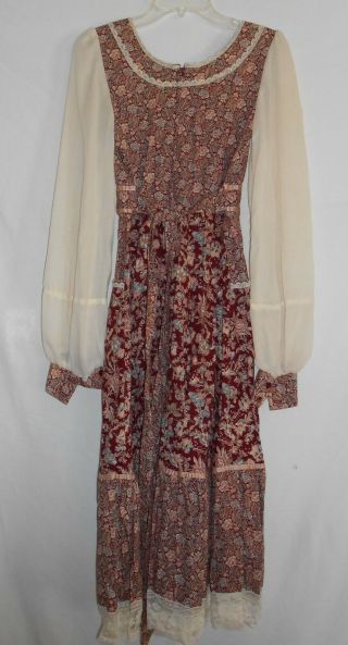 Vintage Jessica McClintock Gunne Sax - Prairie Style Dress - 5