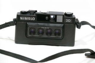 Vtg.  Nimslo 3d Camera 30mm Quadra Lens 35mm Film.  Early Nishika Meter Great