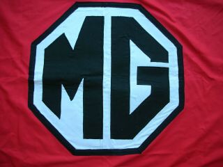 Vintage 1960 ' s MG MGB Dealer Flag Banner 3 x 5 FT 2