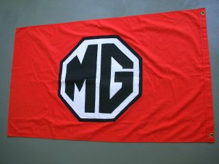 Vintage 1960 ' s MG MGB Dealer Flag Banner 3 x 5 FT 5