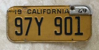 1947 California License Plate Collector Vintage Antique 1949 Dmv Tag