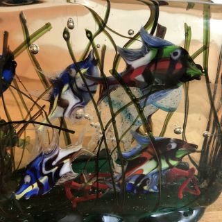 Vintage Murano Art Glass Fish Aquarium Paper Weight 7