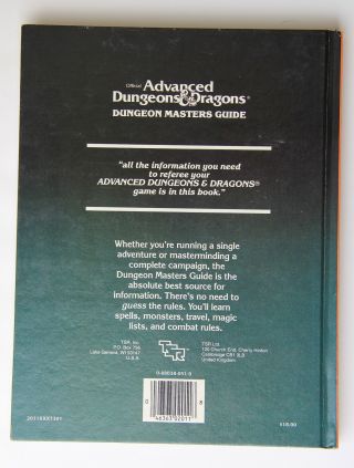 Vintage 1979 Official Advanced Dungeons & Dragons Dungeon Masters Guide TSR 2011 3