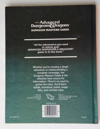 Vintage 1979 Official Advanced Dungeons & Dragons Dungeon Masters Guide TSR 2011 4