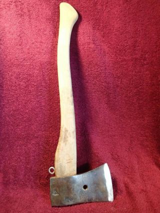 Vintage 1.  080 Kg Sharp Axe With Wood Handle Sweden Swedish Scandinavia