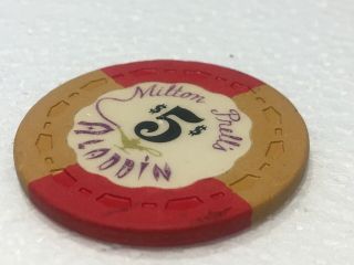 $5 VINTAGE 1st Edition GAMING CHIP Milton Prell’s Aladdin CASINO LAS VEGAS 7