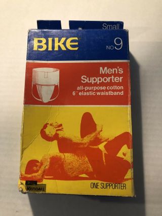 Vintage Bike No.  9 Wrestler Jockstrap 6” Waistband Supporter Jock Size S Nos