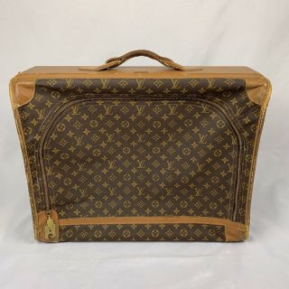 Vintage Louis Vuitton Saks Fifth Avenue Monogram Large Leather Suitcase Luggage