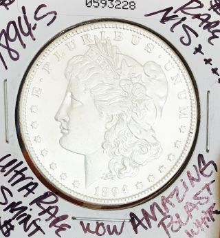 1894 S Morgan Rare Ms,  Blast White Ultra Rare S Wow Coin Nr 3228