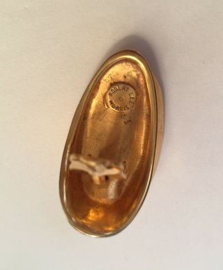 VTG 80s Robert Lee Morris Gold Sculptural Clip on Earrings 3