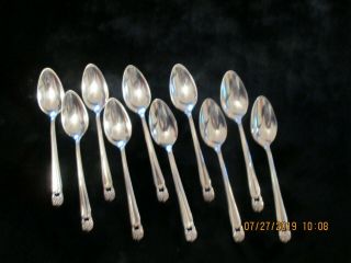 10 Demitasse Spoons - 1847 Rogers Bros Silverplate Flatware Eternally Yours