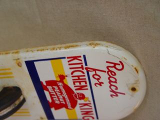 Kitchen King Peanut Butter Vintage Metal Advertising Door Pull Sign W/ Handle 2