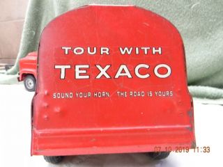 Vintage Buddy L Texaco Gas Oil Tanker Truck & Trailer Pressed Steel Toy USA 5