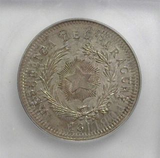 Paraguay 18xx Silver 50 Cents On Argentina 50c Km 28 - Pattern Die - Icg Ms65 Rare