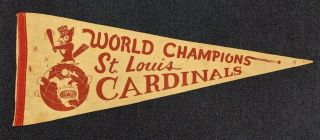 St Louis Cardinals 1942 World Champions Pennant Vintage Full Size Rare
