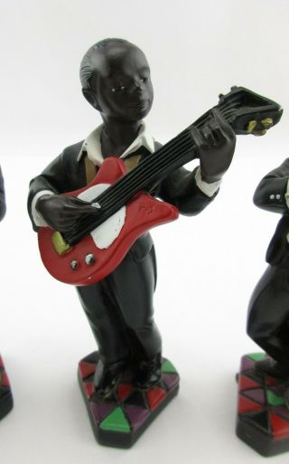 5 Vintage Enesco All That Jazz Band Musical Figurines Black Americana Musicians 6