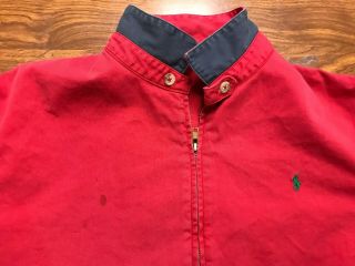 MENS VINTAGE RARE 90 ' S 1992 POLO BEAR BY RALPH LAUREN STADIUM RED JACKET SIZE XL 7