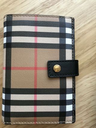 Burberry Small Vintage And Leather Folding Wallet