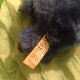 Vintage 1986 My Pet Monster Blue Stuffed Amtoy Clip On/Hugger Doll Toy Rare 6