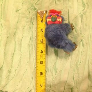Vintage 1986 My Pet Monster Blue Stuffed Amtoy Clip On/Hugger Doll Toy Rare 7