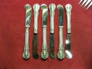 6 - PIECE BUTTER SPREADER SET - TOWLE OLD MASTER STERLING SILVER FLATWARE 3