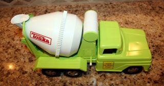Vintage Tonka Lime Green Hi - Way Custom Cement Mixer Truck 5