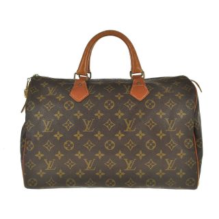 G60 Louis Vuitton Auth Rare U.  S.  A.  Speedy 35 Hand Bag Monogram Canvas Vintage