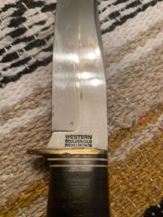 Vintage Rare 1950’s Era Western USA L44 Hunting Bowie Survival Knife W/Sheath 5