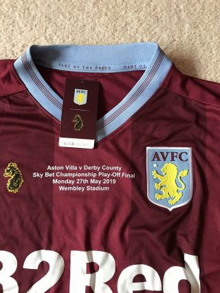 Aston Villa Luke Large Playoff Final Shirt Rare Limited Edition BNWT 2