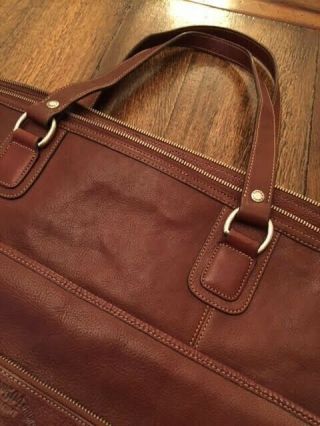 Old Stock - GHURKA Chestnut Vintage Leather Garment Bag (No.  504) 11