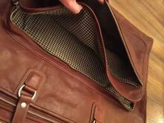 Old Stock - GHURKA Chestnut Vintage Leather Garment Bag (No.  504) 4