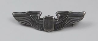 Vintage Ww2 Sterling Silver U.  S.  Army Air Corp Pilot Insignia Pin