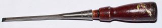 Vtg.  1/4 " Stanley No.  750 Socket Firmer Chisel - 9 3/8 " Long Woodworking Tool