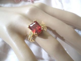 Antique Jewelry Gold Ring With Ruby And Sapphires Vintage Art Deco Jewellery 10