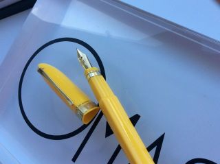 OMAS 360 YELLOW FOR BITTNER ANNIVERSARY EXTREMELY RARE PEN ROSE GOLD TRIMS 7