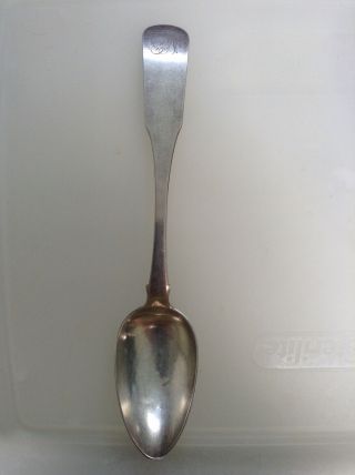 Large William Haverstick Coin Silver Serving Spoon