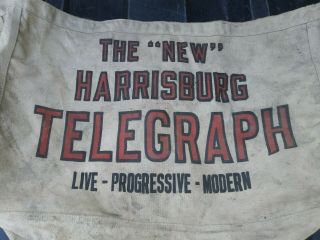 Rare Vintage Harrisburg Telegraph Newspaper Boy Delivery Bag Pennsylvania. 2