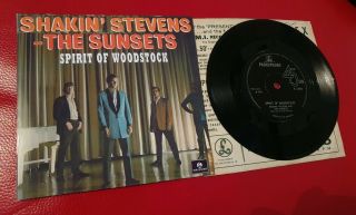 Shakin Stevens Spirit Of Woodstock Rare Single 1970 2