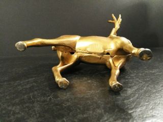 Vintage A C Williams Cast Iron Reindeer Elk Coin Bank 7