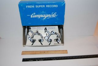 Vintage Campagnolo Freni Record Brake Set Crisp Boxed Brakes Levers