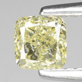 0.  62 Cts Untreated Rare Natural Fancy Yellow Color Loose Diamond Vs1