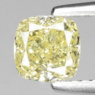 0.  72 Cts Untreated Rare Natural Fancy Yellow Color Loose Diamond Vs1