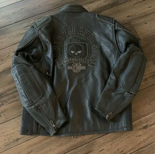 Extremely Rare Harley Davidson Willie G Skull Leather Jacket Size Xl