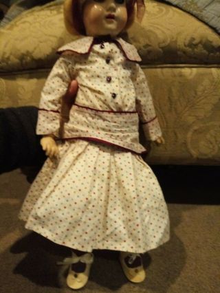 AMBERG VICTORY BLONDE DOLL with dress,  slip and shoes Composition 2