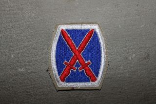 Ww2 U.  S.  Army 10 Th Infantry Division Uniform Patch