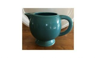 Vintage Fiesta Ice Lip Pitcher In Turquoise