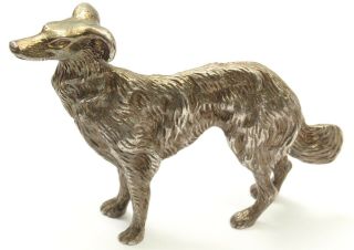 Vintage Ornate Solid Sterling Silver Miniature Greyhound Dog Figurine Statue 43g