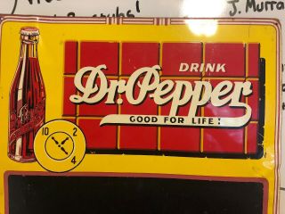 Rare Vintage Dr.  Pepper Metal Sign Advertising 5