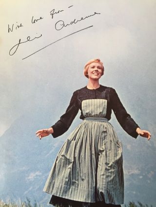 Vintage Studio Promo Printed Ad Signed By Julie Andrews The Sound Of Music