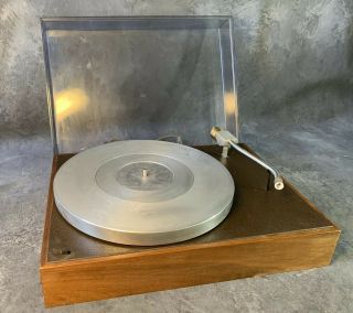 Vintage Acoustic Research Ar Model Xa Turntable W/dust Cover & Tone Arm Walnut